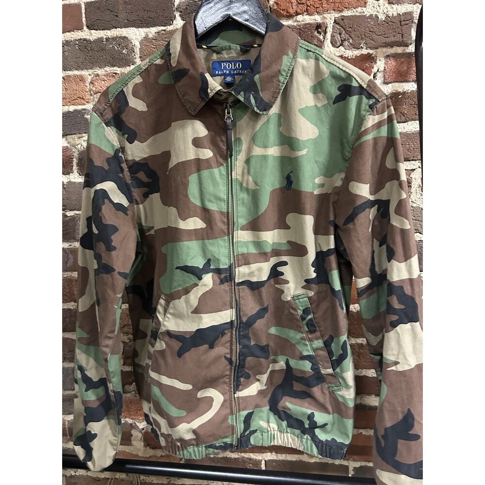 Polo by Ralph Lauren Men's Camo Zip Front Jacket - Green/Brown/Tan